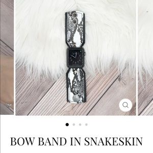 Snake skin leather Apple Watch band